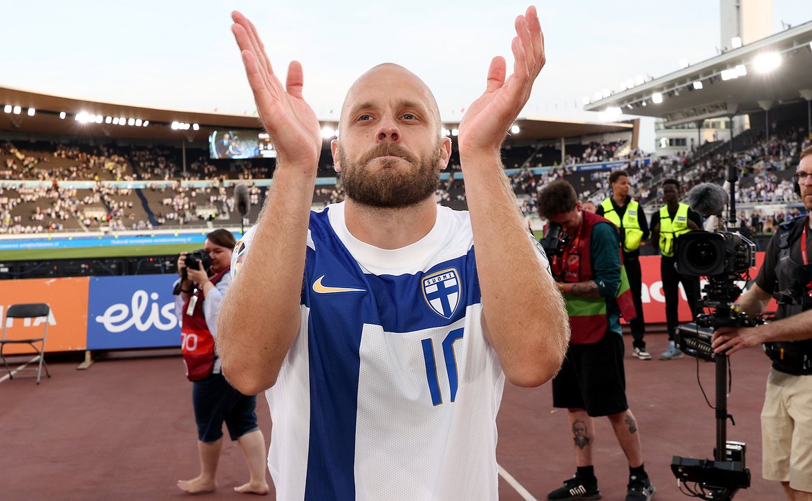 Teemu Pukki palaa avaukseen - tällä kokoonpanolla Huuhkajat lähtee haastamaan Englantia